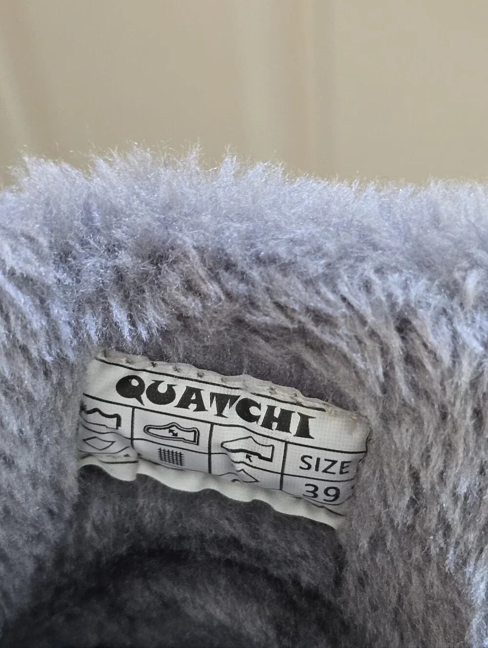 Quatchi Gray Lace-Up Winter Boots with Faux Fur Lining Sz 39